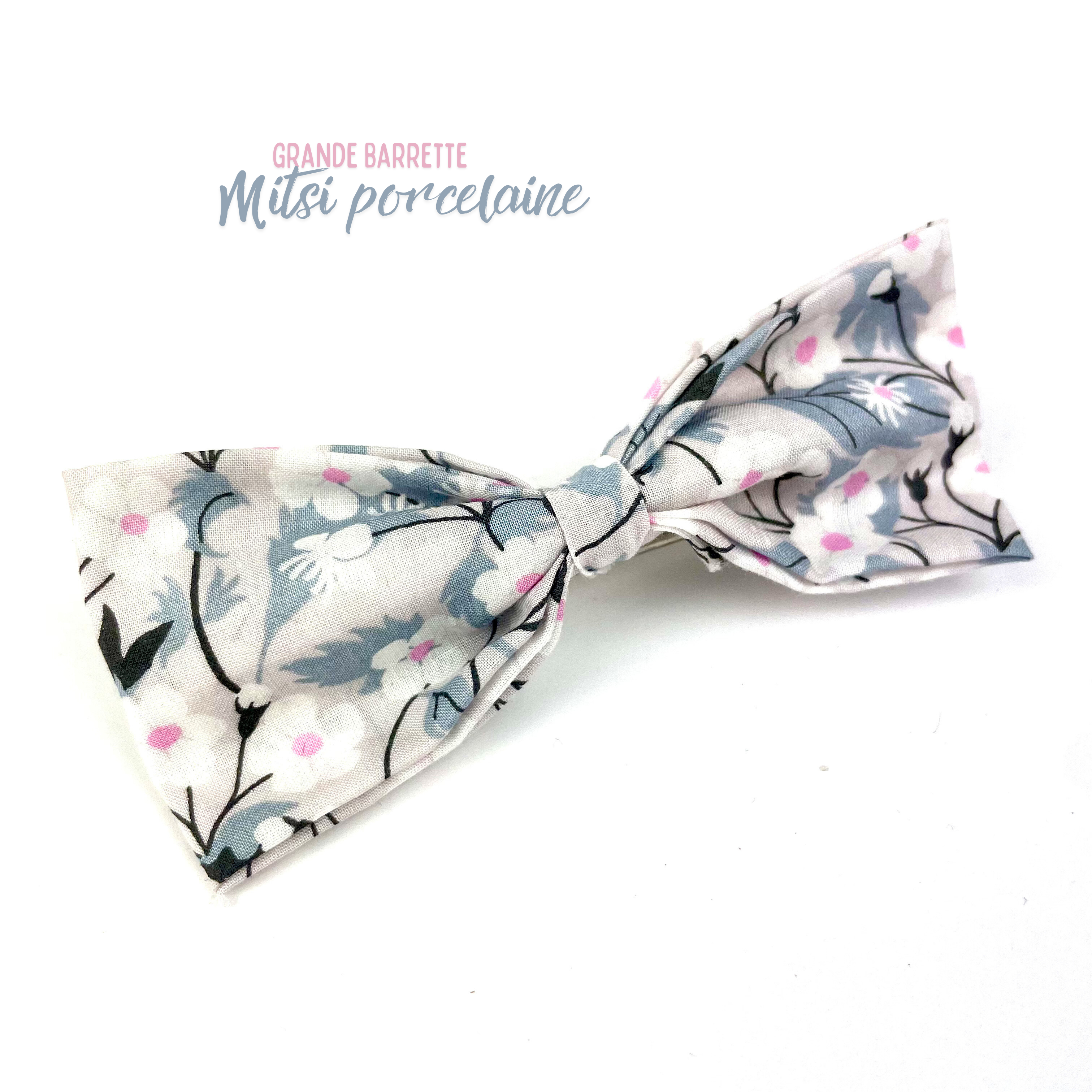 Grande Barrette Liberty "Mitsi porcelaine"