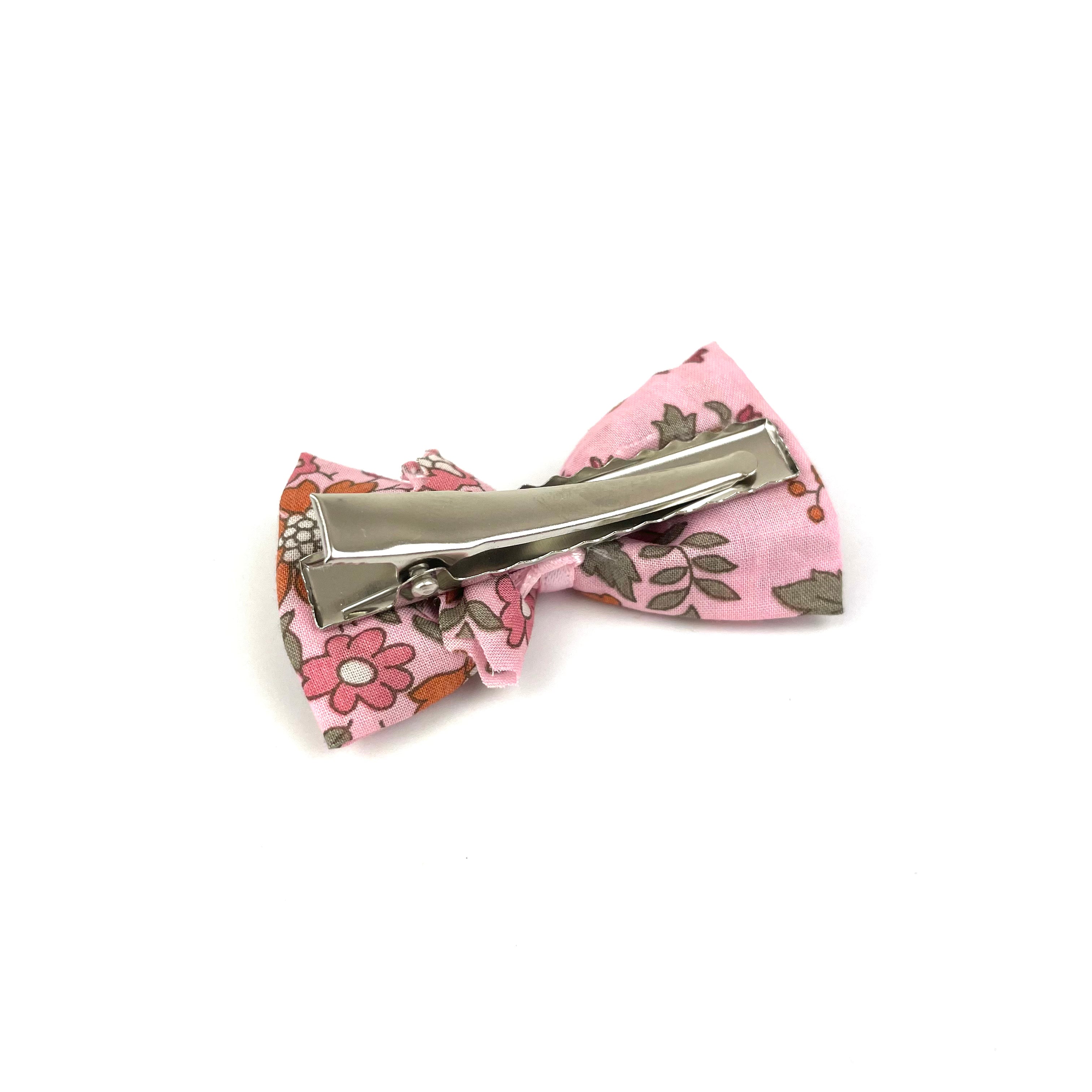Petite Barrette Liberty "Capel Floret rose buvard"