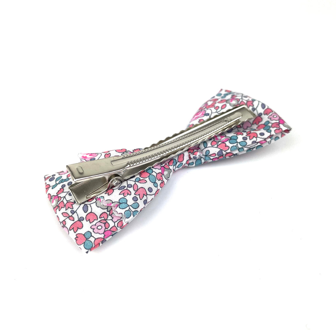 Grande Barrette Liberty "Eloïse rose et bleu"