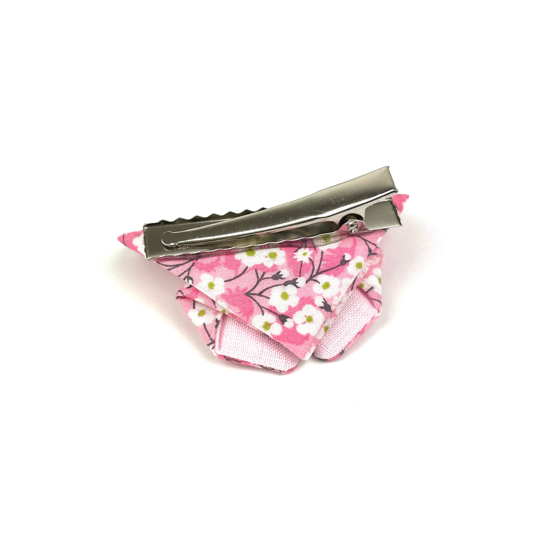 Barrette papillon Liberty "Mitsi orchidée rose"