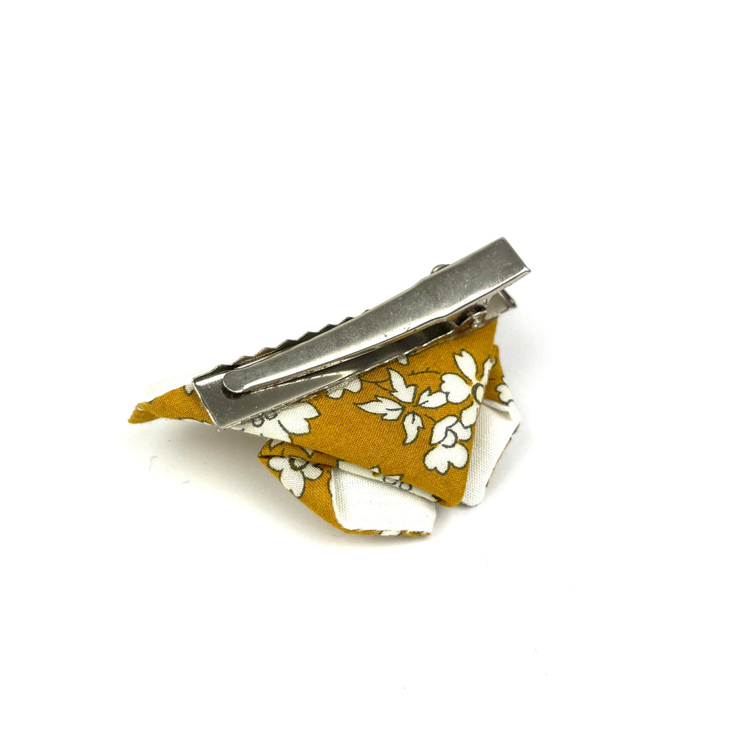 Barrette papillon Liberty "Capel moutarde"