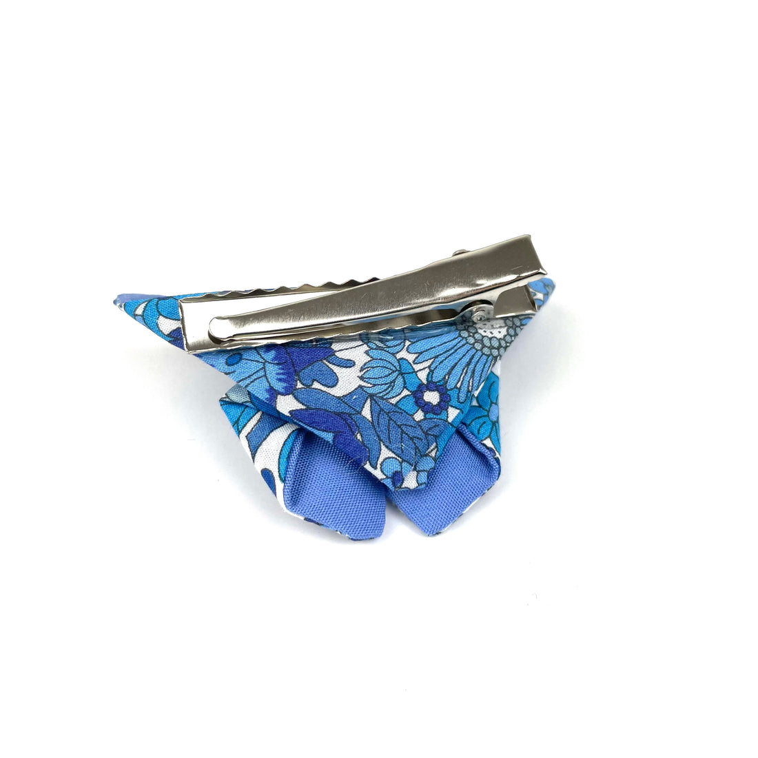 Barrette papillon Liberty bleu