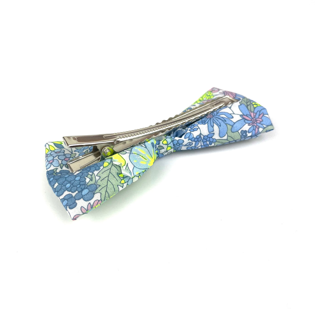 Grande Barrette Liberty bleu jean
