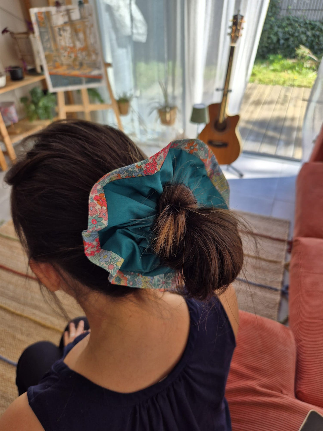 Chouchou XXL Liberty Margaret Annie vahiné fluo