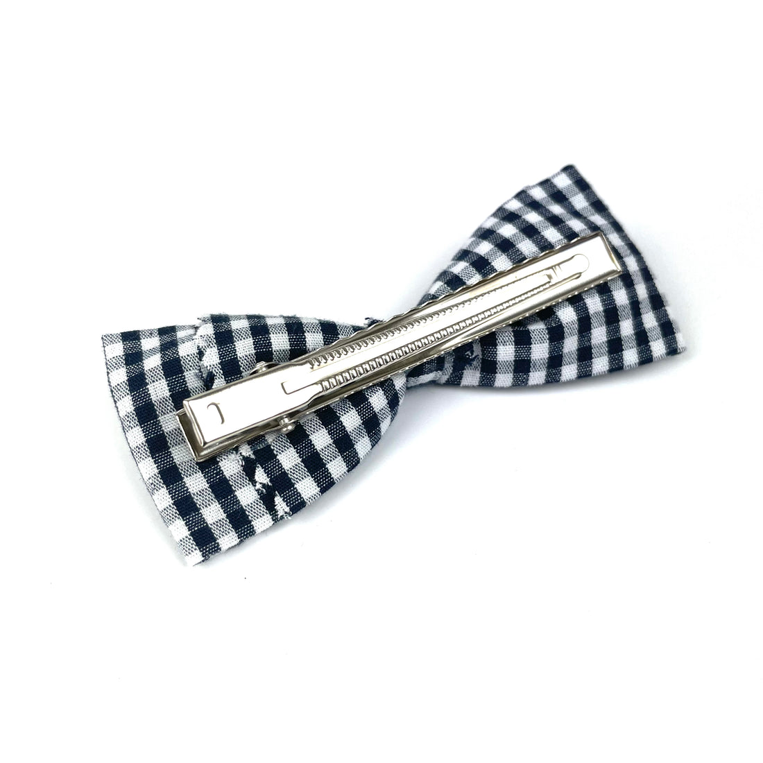 Grande Barrette "Vichy bleu" (petits carreaux)