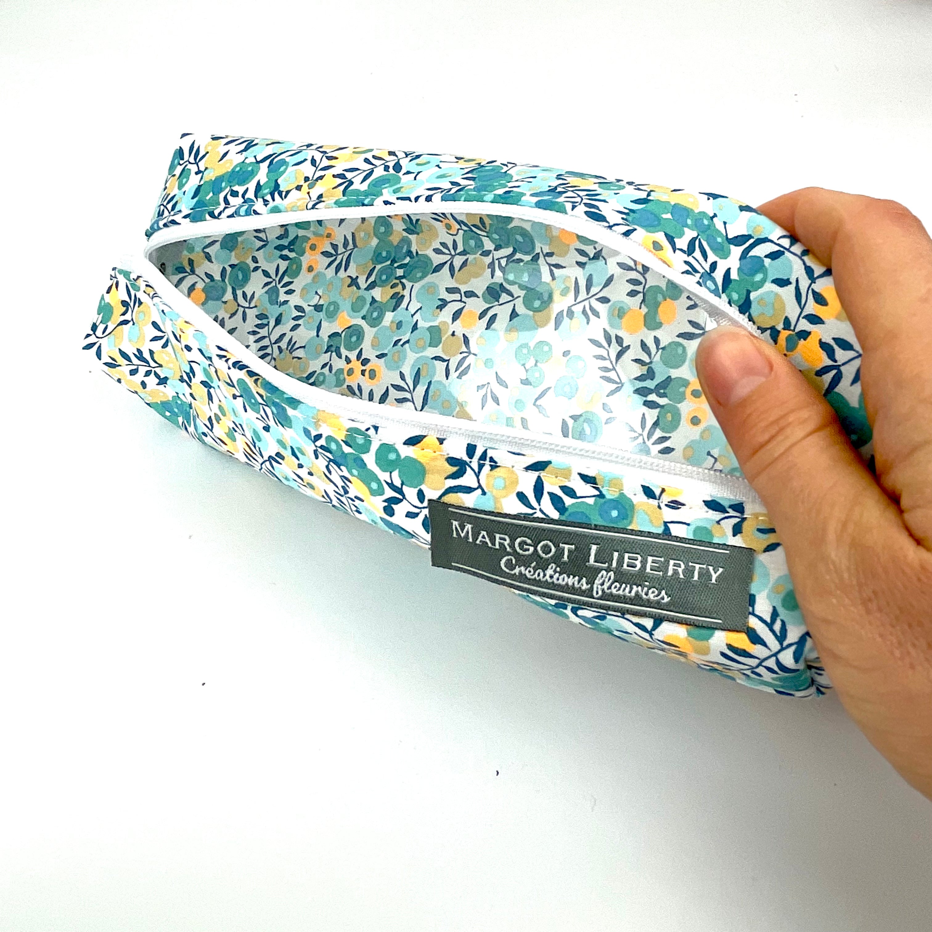 Trousse Liberty "Wiltshire bleu cristal"