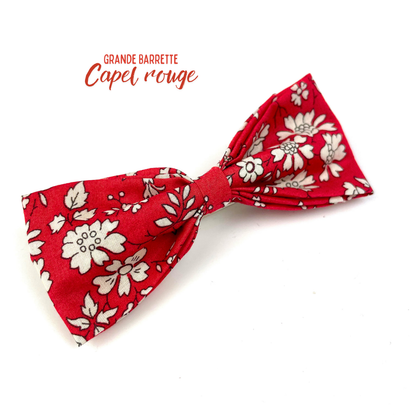 Grande Barrette Liberty "Capel rouge"