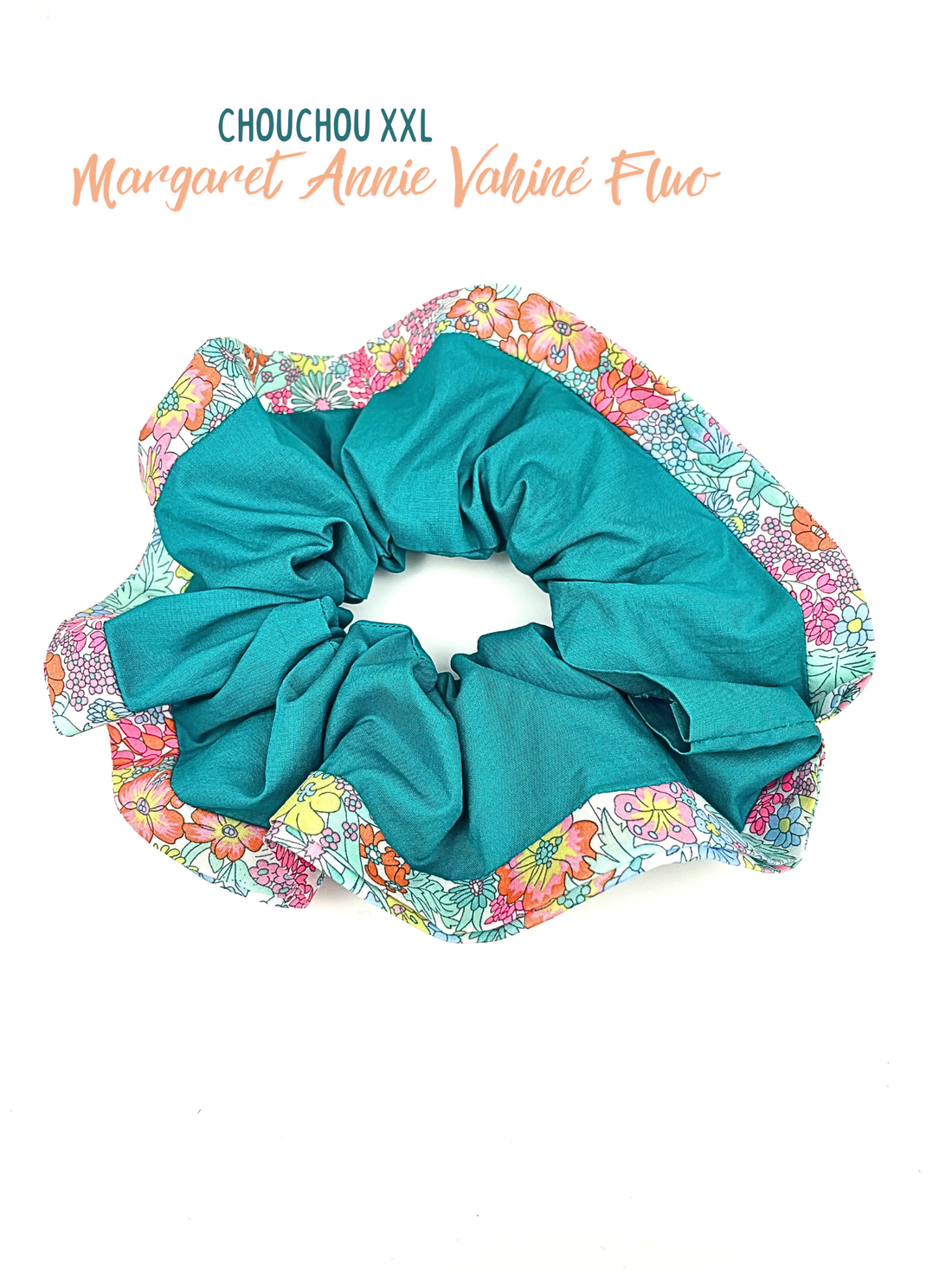 Chouchou XXL Liberty Margaret Annie vahiné fluo