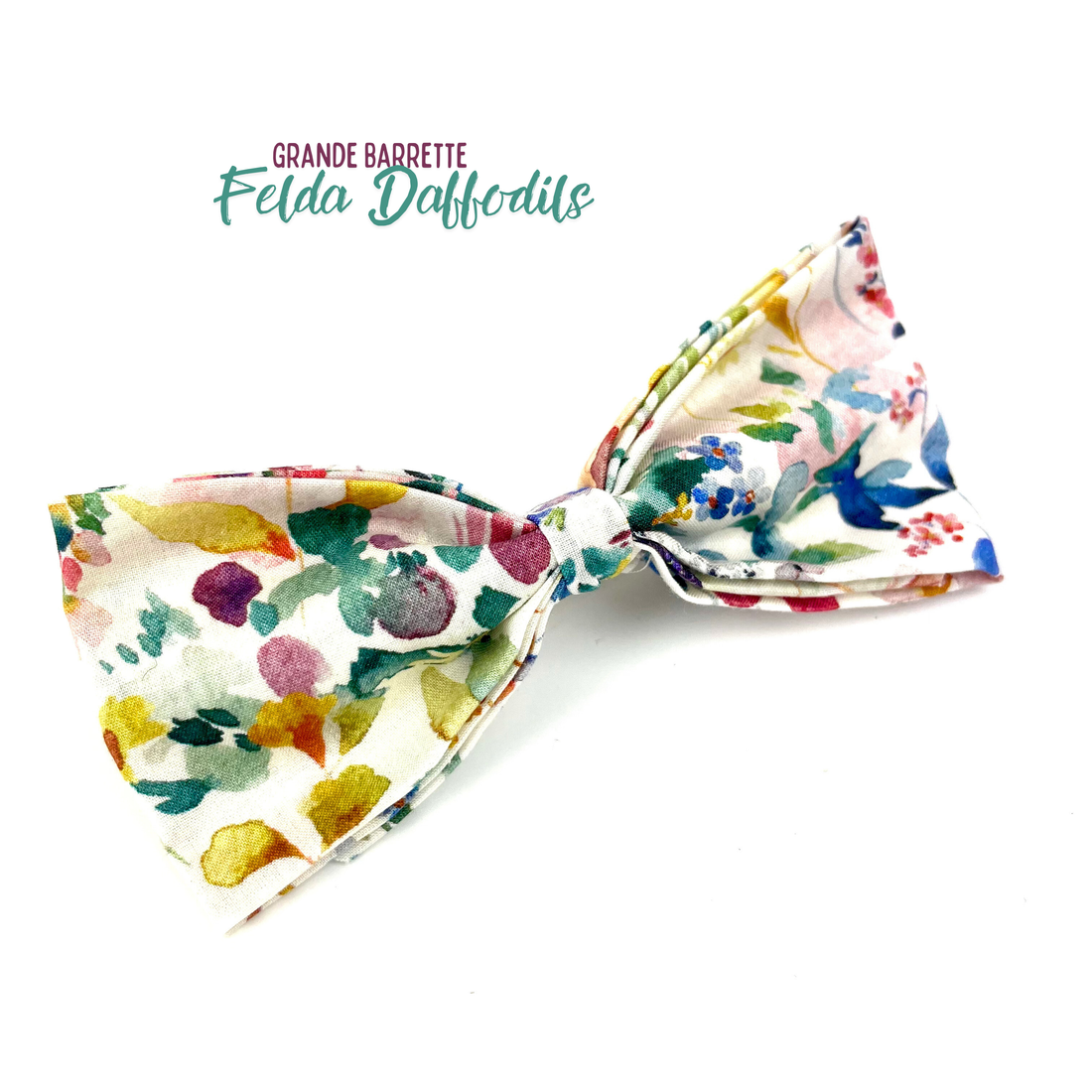 Grande Barrette Liberty "Felda Daffodils"