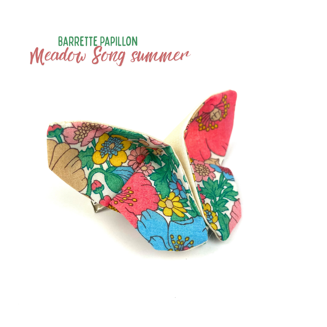 Barrette papillon Liberty "Meadow song summer"