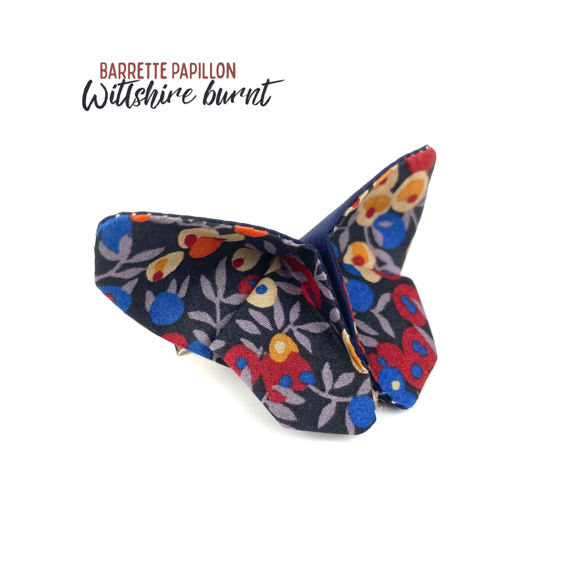 Barrette papillon Liberty "Wiltshire Burnt"