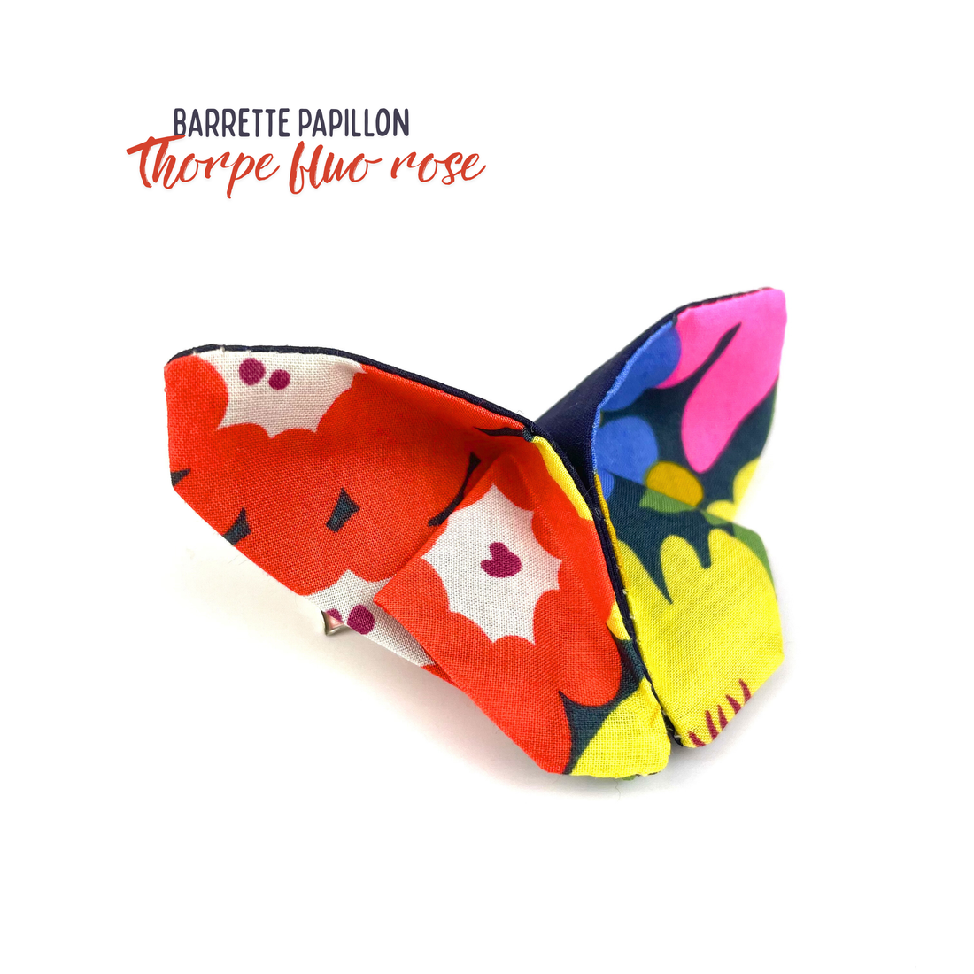 Barrette papillon Liberty "Thorpe Fulo rose"