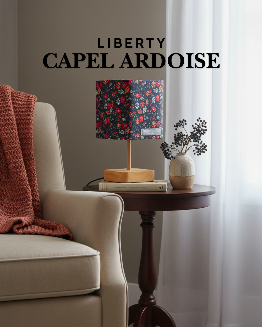 Lampe Liberty "Capel Floret Ardoise"