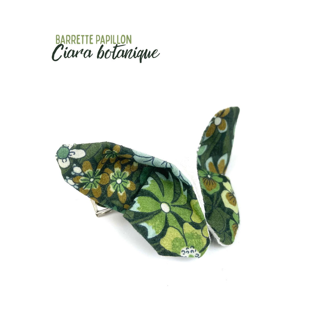 Barrette papillon Liberty "Ciara Botanique"
