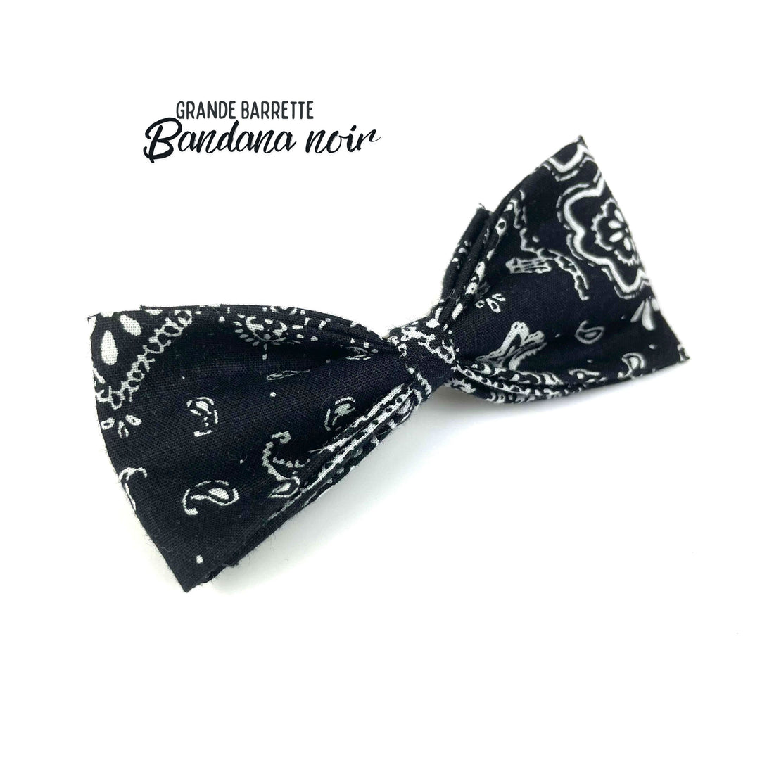 Grande Barrette "Bandana noir"