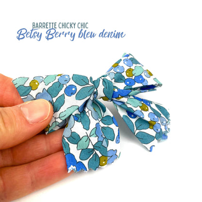 Barrette Chiky Chic Liberty "Betsy Berry bleu denim"