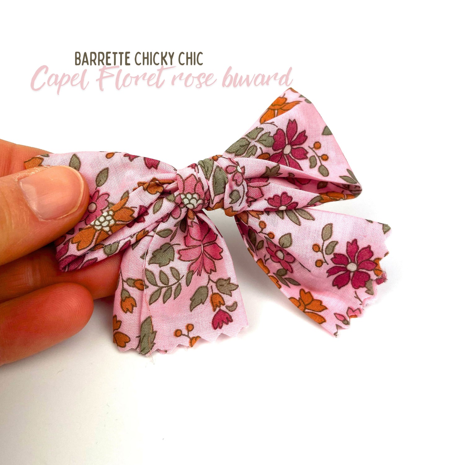 Barrette Chiky Chic Liberty "Capel Floret rose buvard"