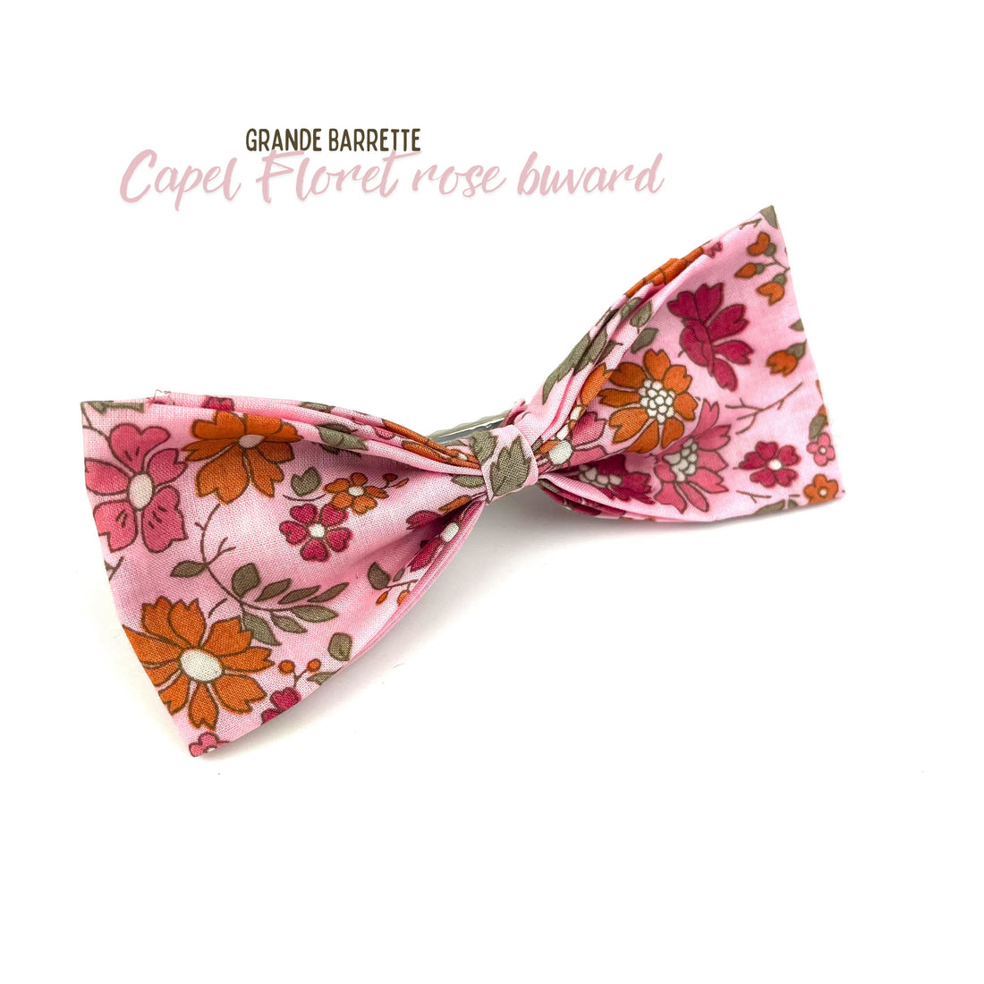 Grande Barrette Liberty "Capel Floret rose buvard"
