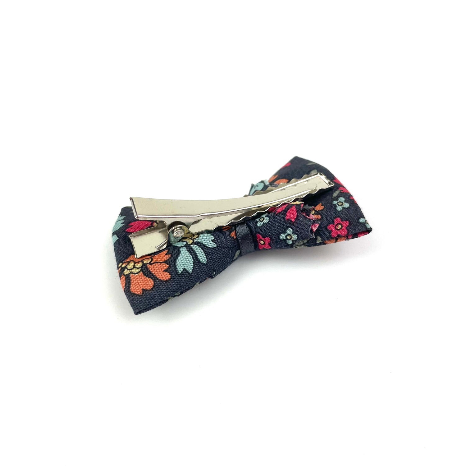 Petite Barrette Liberty "Capel Floret ardoise"