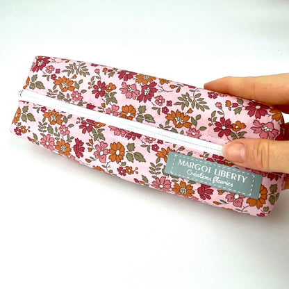 Trousse Liberty "Capel Floret rose Buvard"
