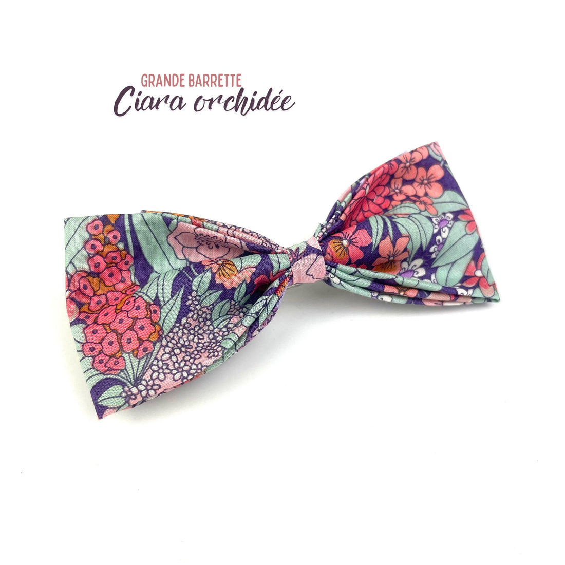 Grande Barrette Liberty "Ciara Orchidée"