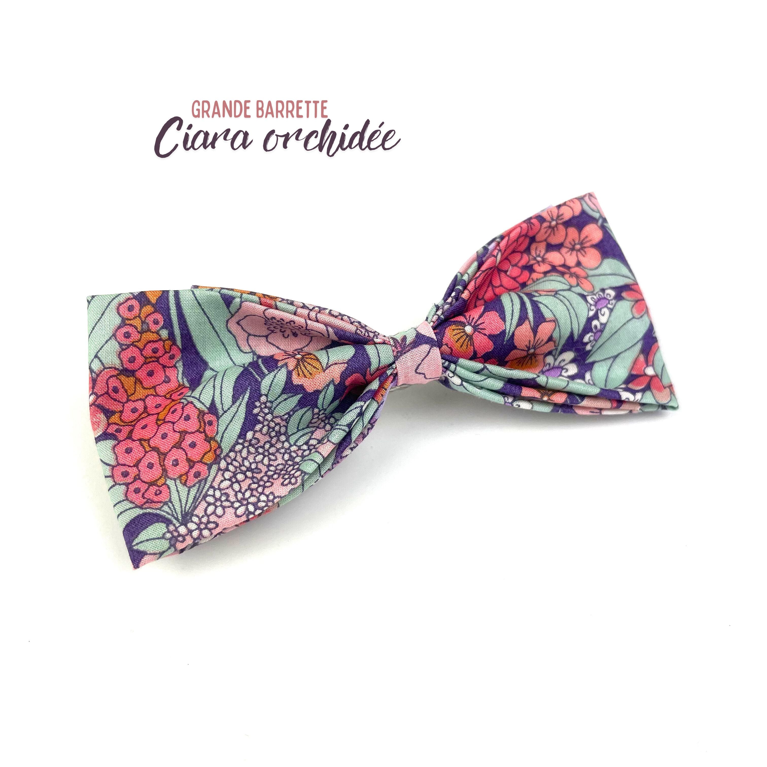 Grande Barrette Liberty "Ciara Orchidée"