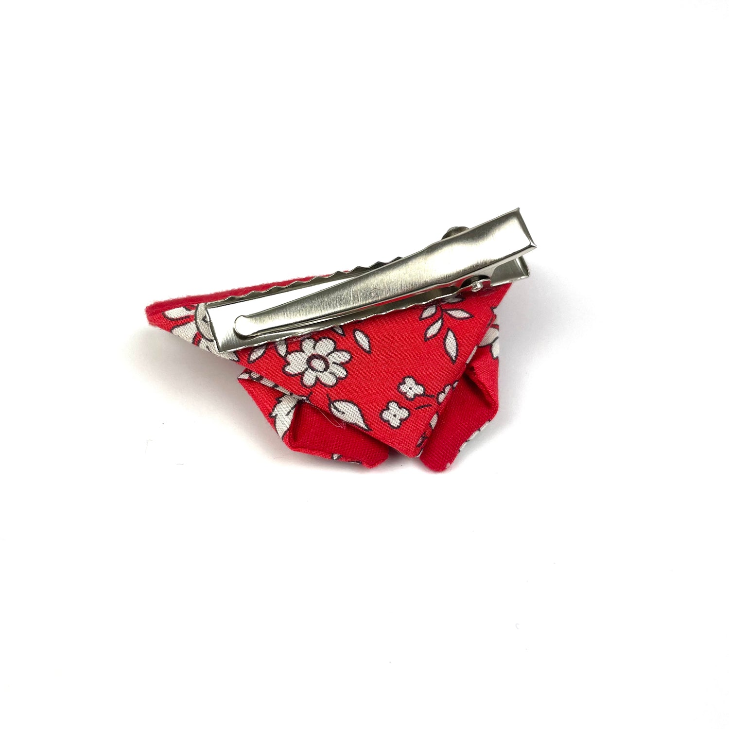Barrette papillon Liberty "Capel rouge"