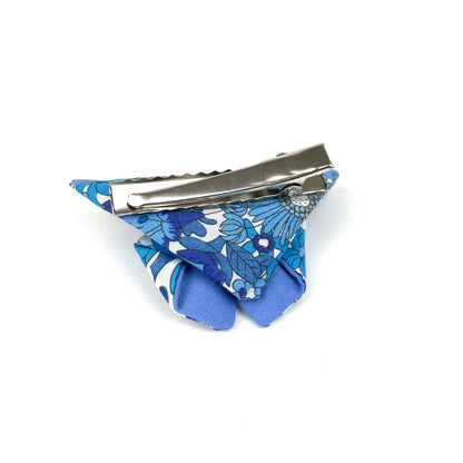 Barrette papillon Liberty bleu