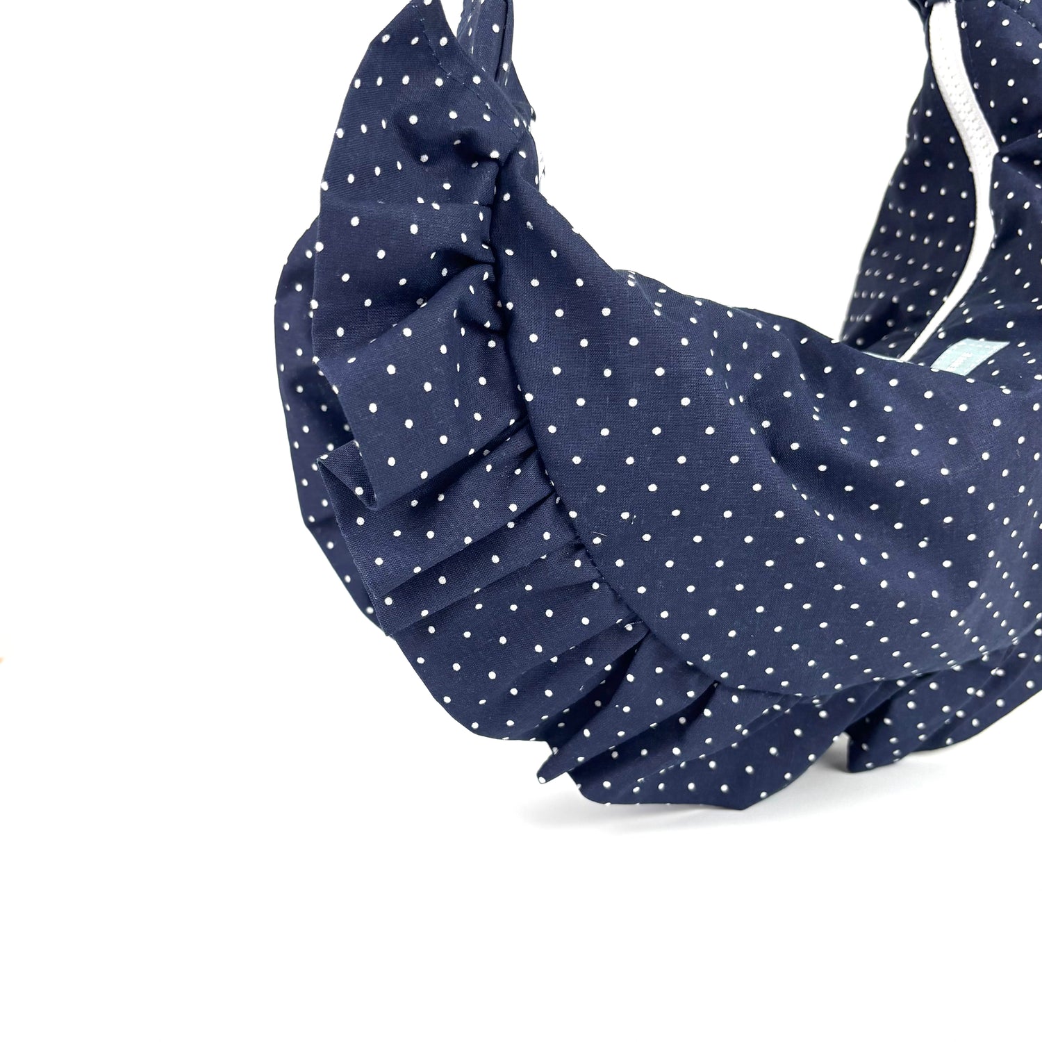 Sac "Frou-frou" Bleu marine pois blancs