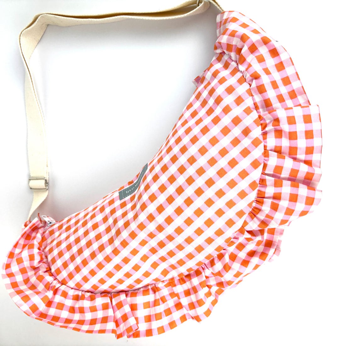 Sac "Frou-frou" Vichy rose &amp; orange