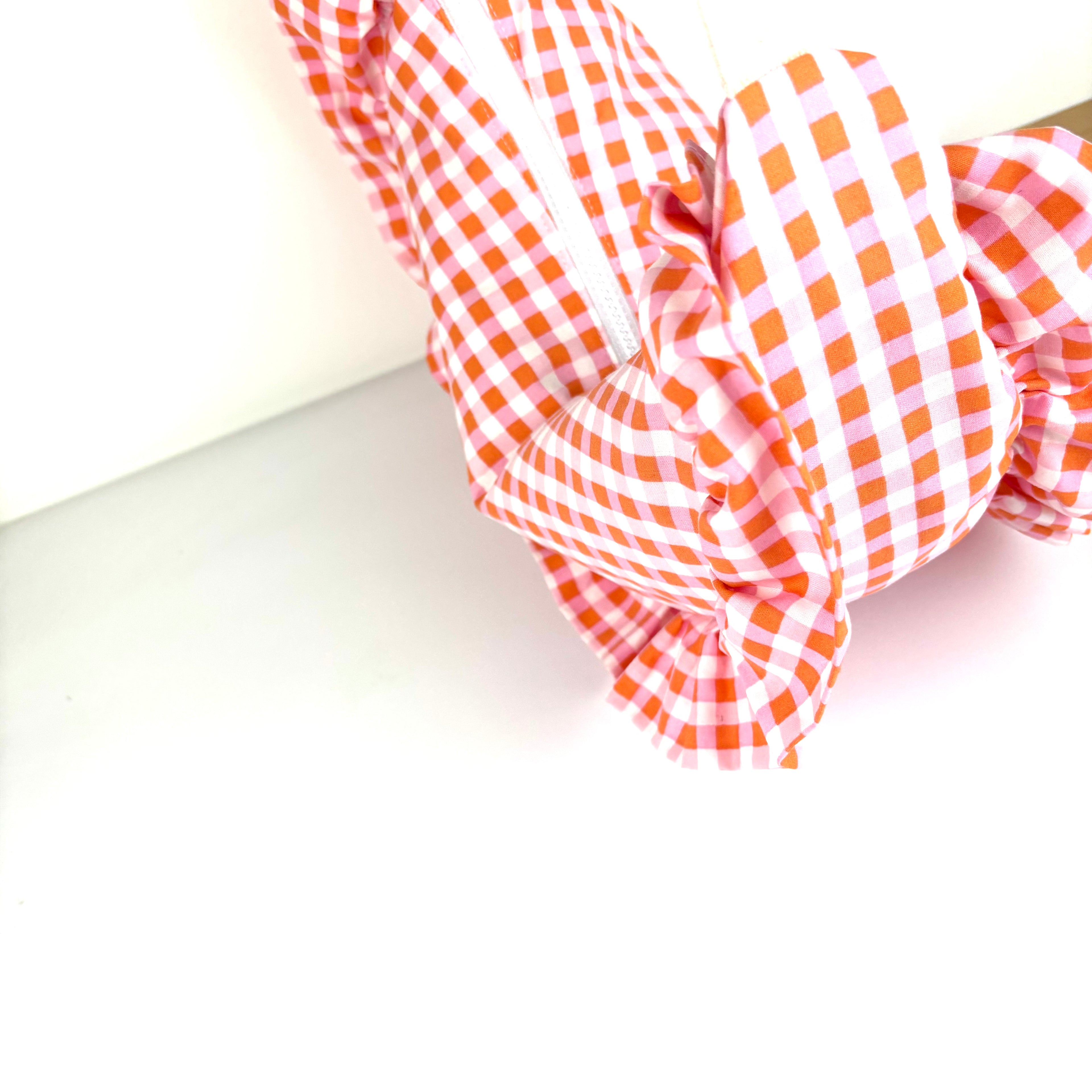 Sac "Frou-frou" Vichy rose &amp; orange
