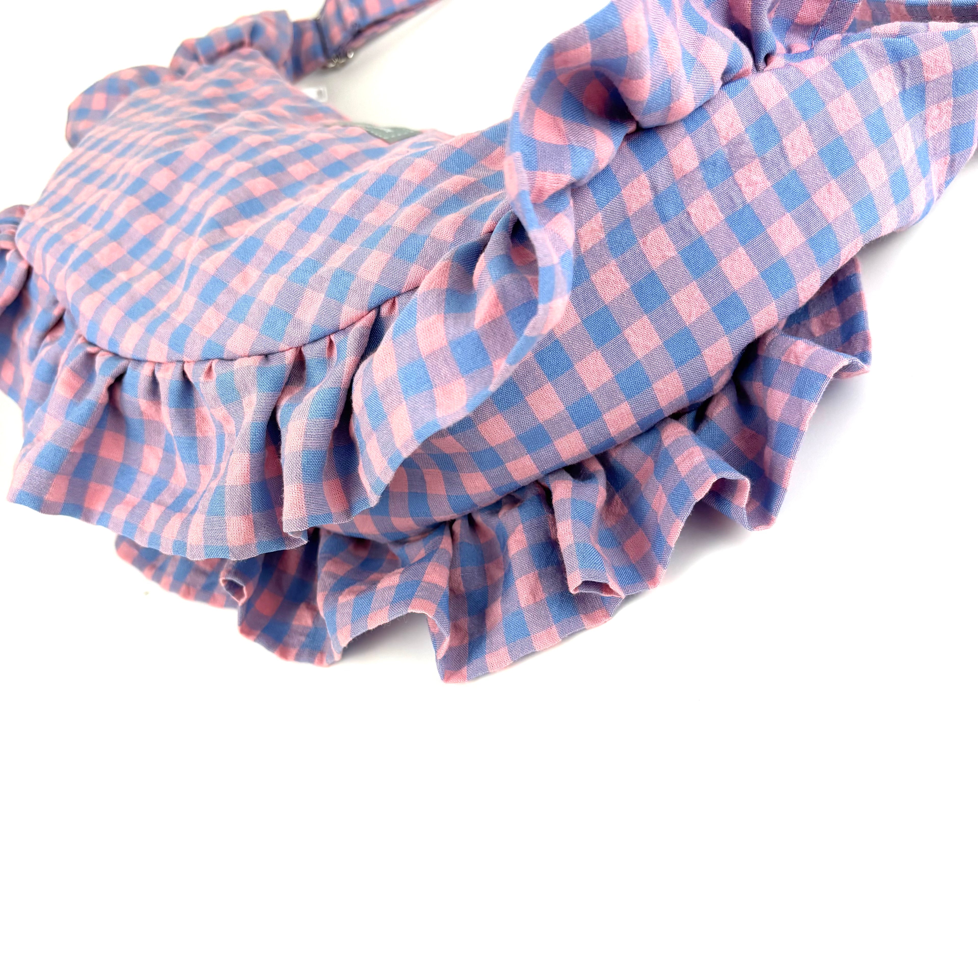 Sac "Frou-frou" Vichy bleu et rose
