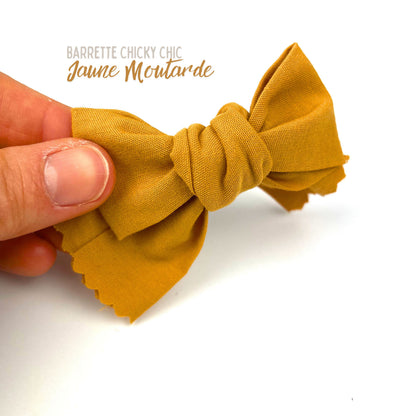 Barrette Chiky Chic "Jaune moutarde"
