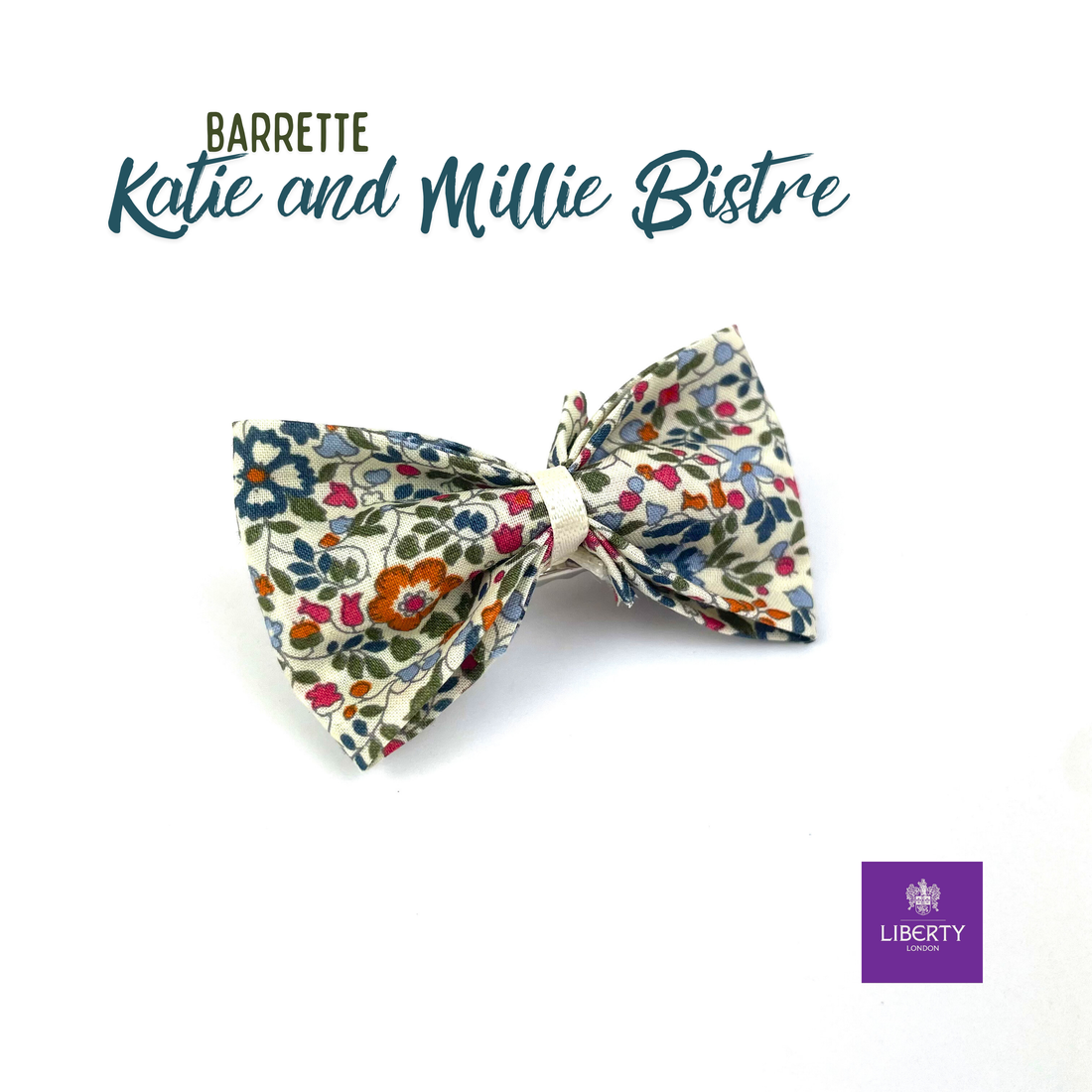 Petite Barrette Liberty "Katie and Millie bistre"