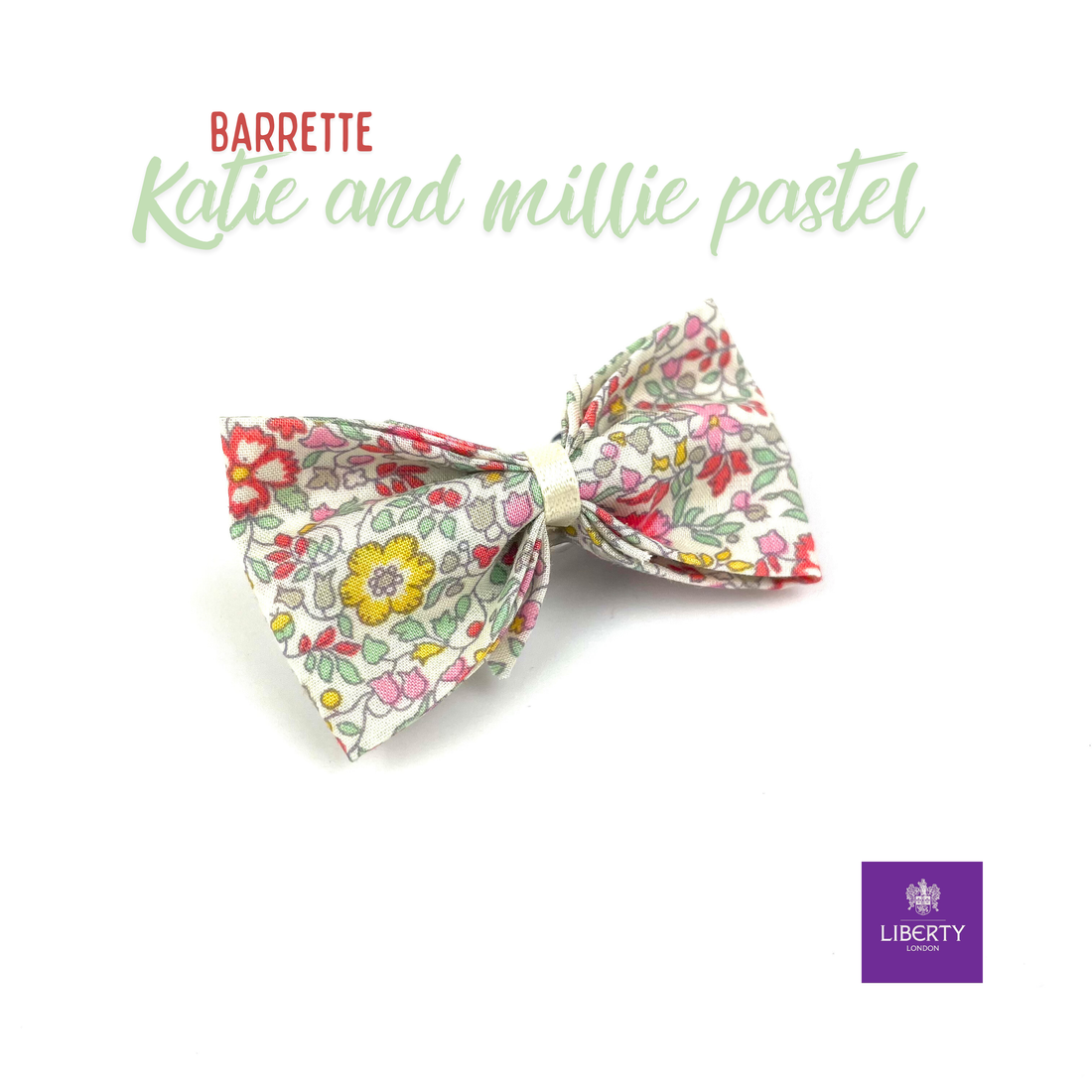 Petite Barrette Liberty "Katie and Millie pastel"