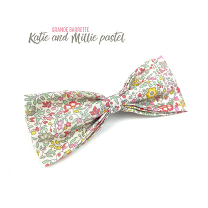 Grande Barrette Liberty "Katie and Millie pastel"