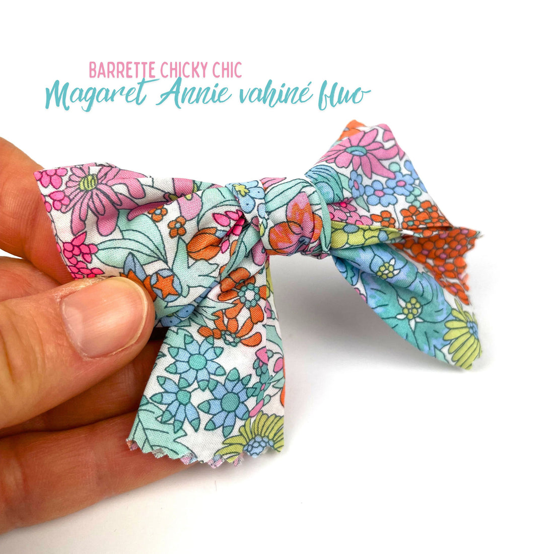 Barrette Chiky Chic Liberty "Margaret Annie Vahiné fluo"