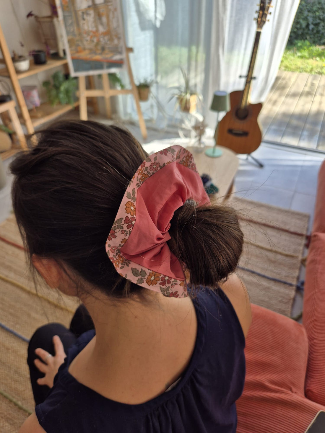 Chouchou XXL Liberty Capel Floret rose buvard