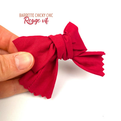 Barrette Chiky Chic "Rouge vif"