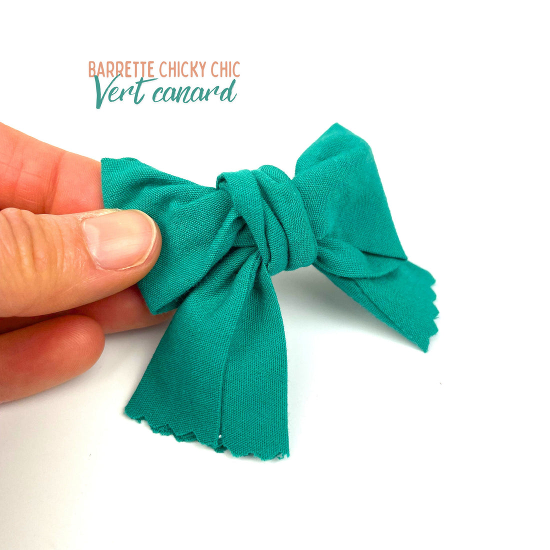 Barrette Chiky Chic "Vert canard"