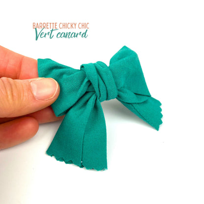 Barrette Chiky Chic "Vert canard"