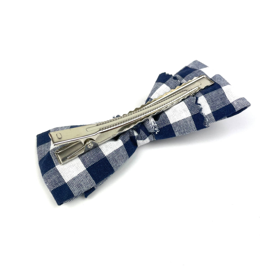 Grande Barrette "Vichy bleu" (grands carreaux)