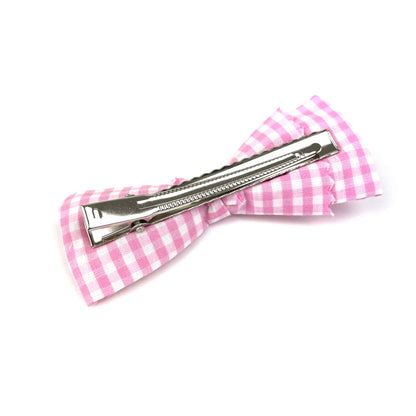 Grande Barrette "Vichy rose"