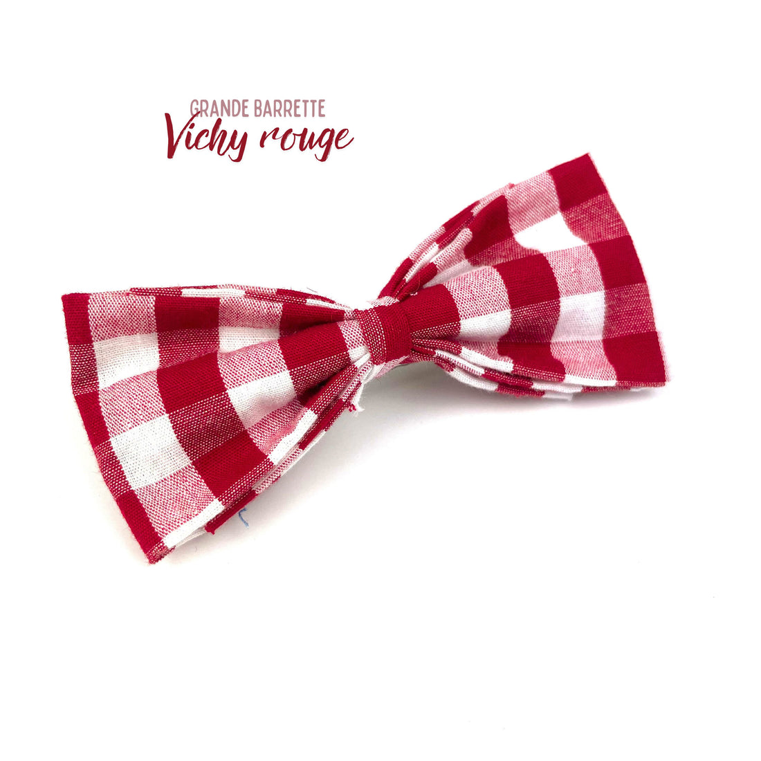 Grande Barrette "Vichy rouge"