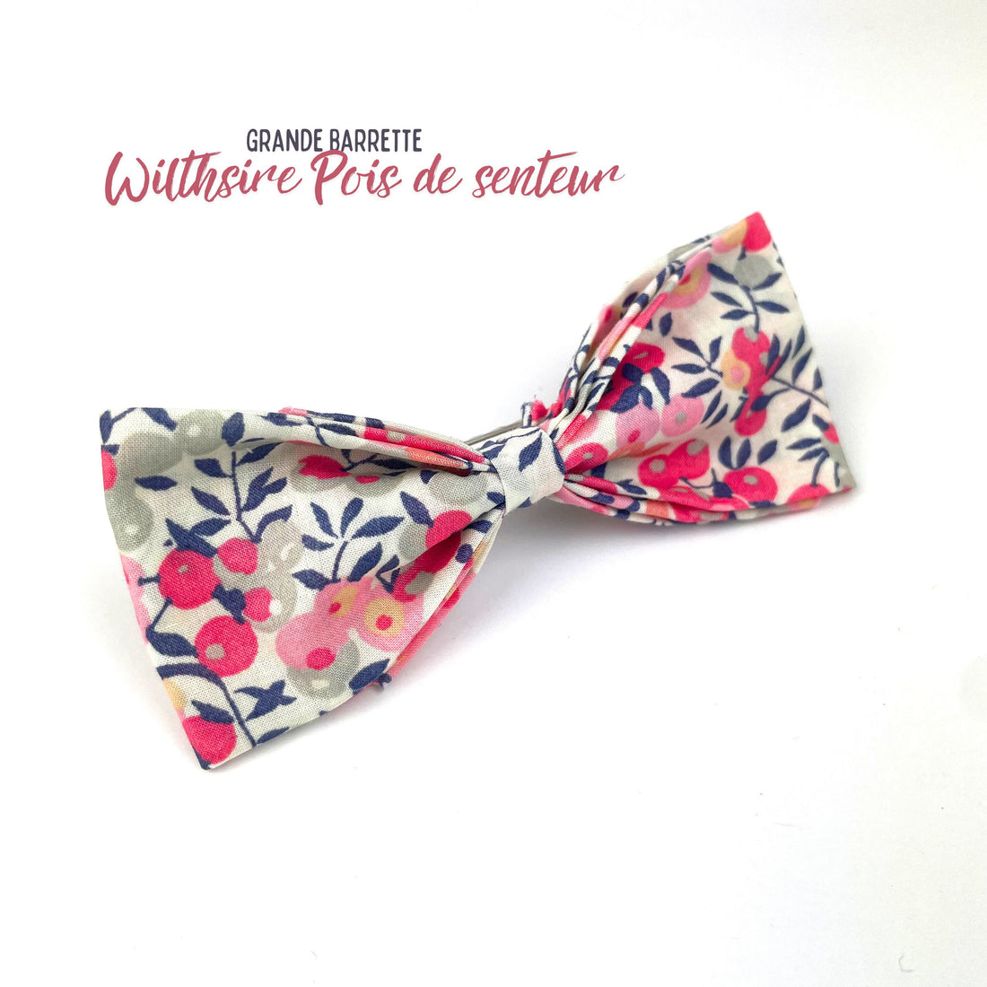 Grande Barrette Liberty "Wiltshire Pois de senteur"
