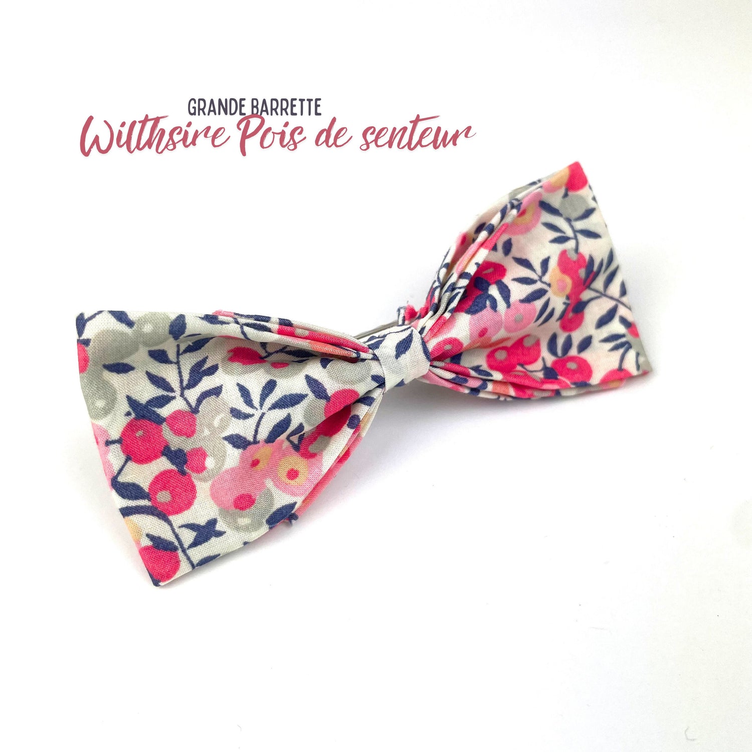 Grande Barrette Liberty "Wiltshire Pois de senteur"