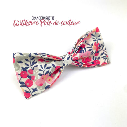Grande Barrette Liberty "Wiltshire Pois de senteur"