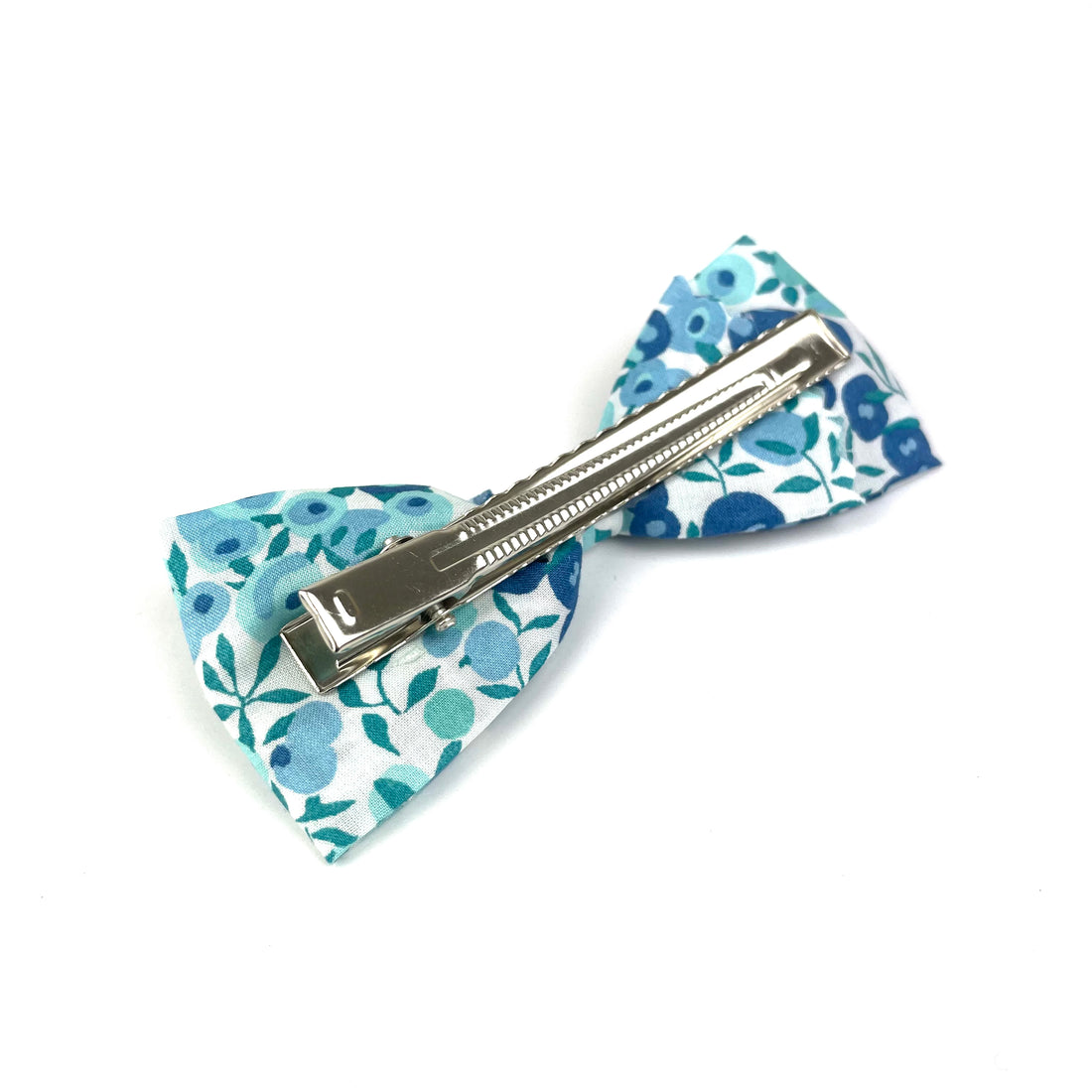 Grande Barrette Liberty "Wiltshire Bleu cristal"