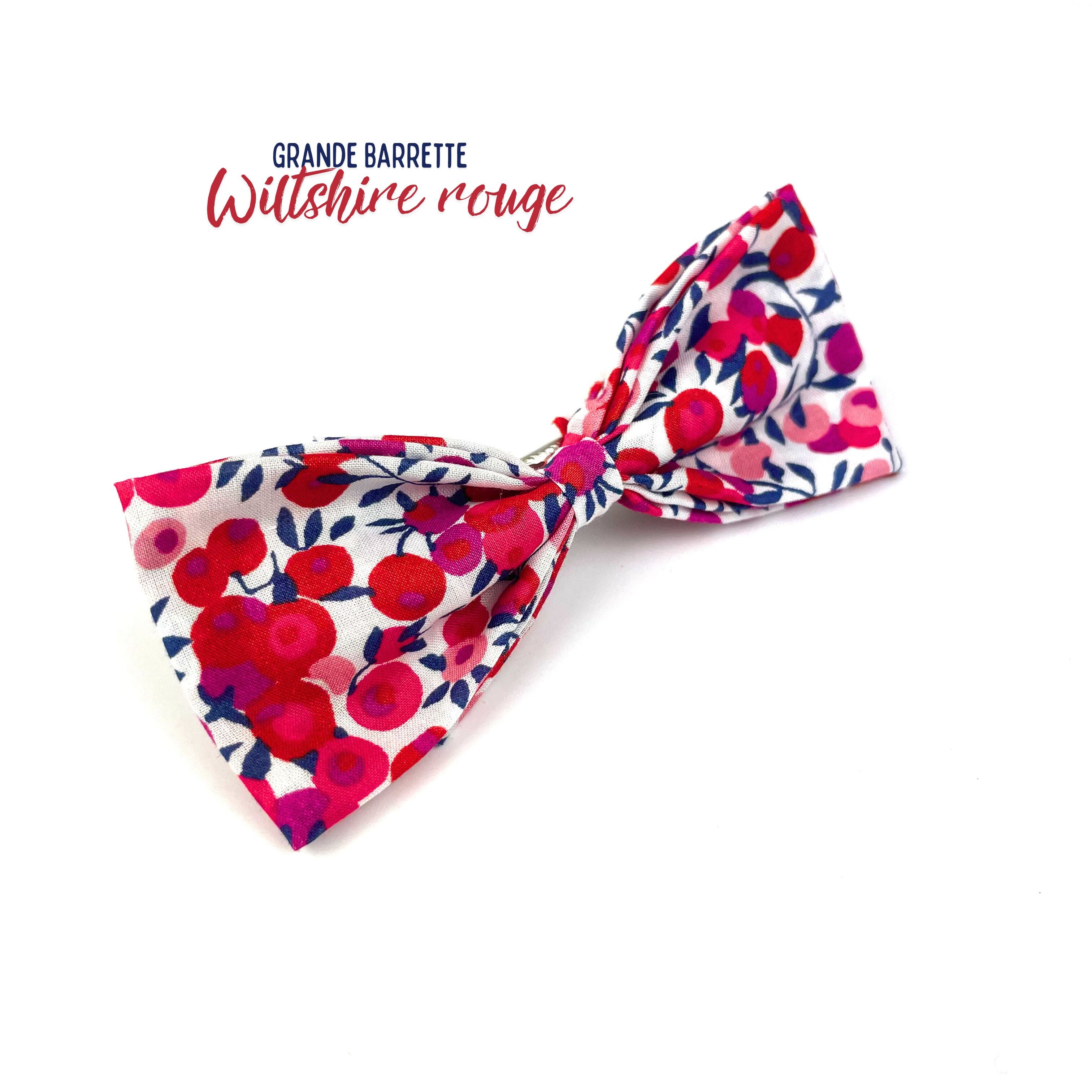Grande Barrette Liberty "Wiltshire rouge"