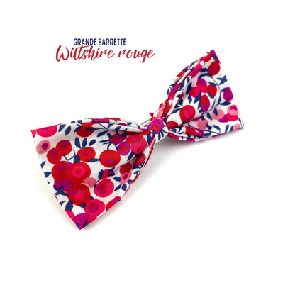 Grande Barrette Liberty "Wiltshire rouge"